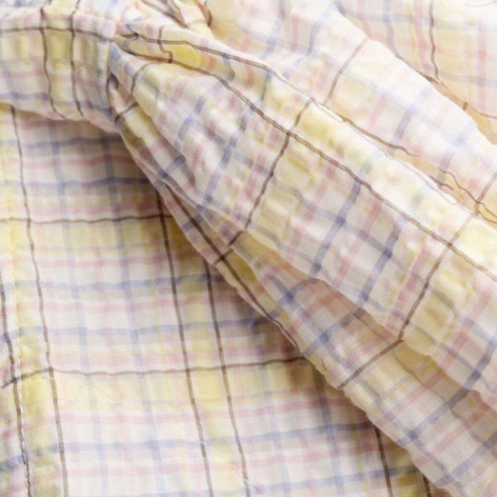 GANNI Seersucker Check Print Puff Sleeve Midi Dress - Picture 8 of 14